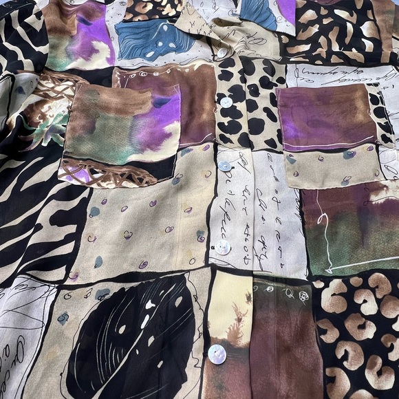 Vintage Christian Aujard Paris Blouse – Abstract Print – Small - Picture 3 of 8